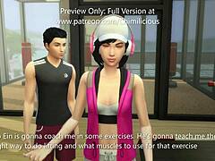 Work Out Hard with Sexy Gym Girlfriend