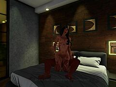 brunette finds daring throat delight