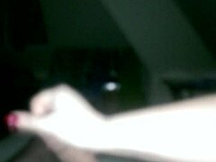 teasing handjob captured on raw footage