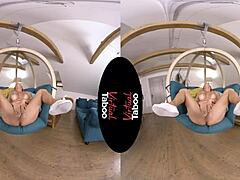 Explore forbidden VR with blonde babe