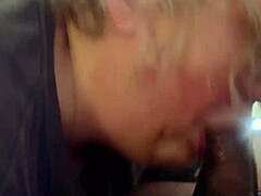 Amateur gets cum in throat
