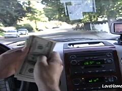 Sucking his cock then riding him hard right after