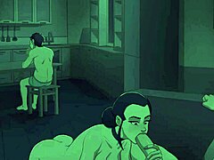 Asian MILF stuffed with creampie in 3D witch hunt