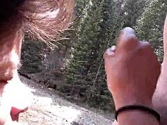 Petite Latina's Outdoor Massive Load!
