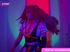 Redhead’s Intense Cosplay Soaked Moment