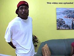 Skinny Riley Shy gets ebony facial