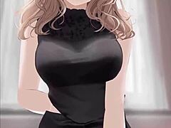 Anime Girl In Black Riding Cock Hard