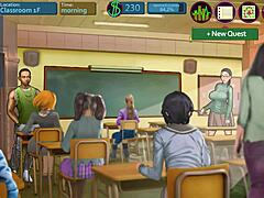 3d cartoon student tempted by teacher