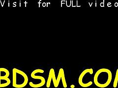 Hot girl with collar indulges solo