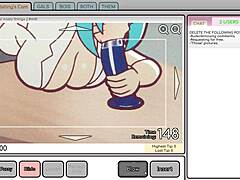 Big-boobed camgirl's anime solo thrill