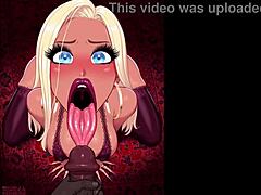 Cartoon blonde vixen POV
