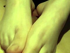 Schoolgirl’s Car Footjob Sparks