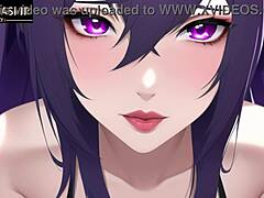 Asian beauty in anime-inspired uplifting scene
