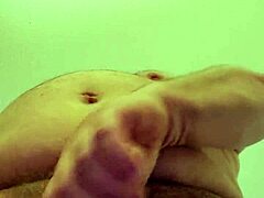 Solo stroking session in hotel room