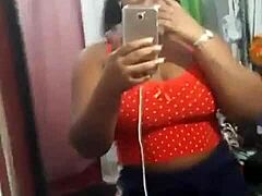 Brunette dancing with big ass