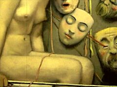 Vintage erotic drawings depict retro anime hentai scenes with explicit cartoon sex