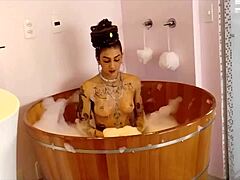 Morena's Steamy Shower Play