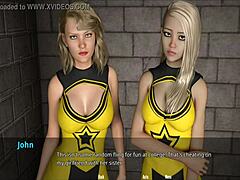Cheerleaders cheer up John in WVM 19