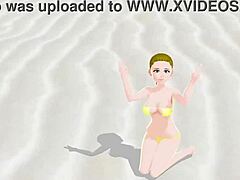 emma’s micro bikini beach tease