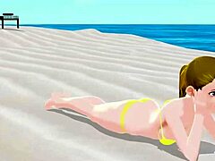 Emma’s daring micro bikini beach tease