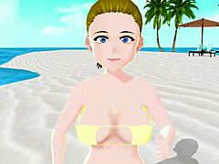 Emma’s daring micro bikini beach tease