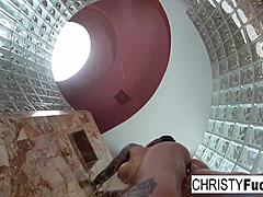 Christy’s Steamy Shower Scene