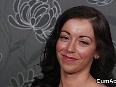 flirty idol sucks for cum load on face