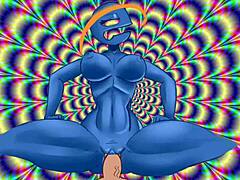 Woman’s Trippy Animated Erotic Journey