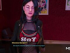 Cheeky anime boss undresses girl in wild game