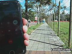 Hot Latina street interview turns XXX