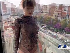 Italian Milf with Big Boobs Sucks Hard