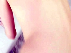 Amateur Girlfriend's Messy Finish on Shaft