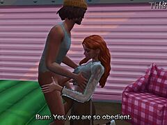 Redhead gets her ass pounded