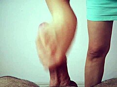 Homemade wife gives handjob with messy cumshot