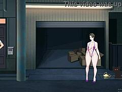 Shameless milf flaunts big assets in public
