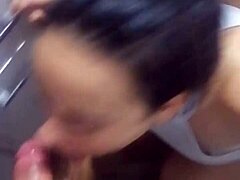 Kitchen heat with big-dicked lover