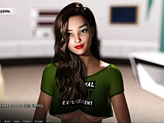 3D college bash features gorgeous babe