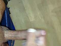 Hotel floor gets messy with gay cumshot