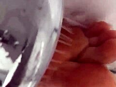 Sizzling Nylon Shower Scene