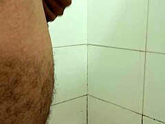 Monster cock spins hard in solo homemade jerk-off
