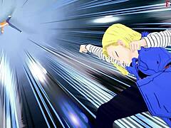 Master Roshi’s Android 18 Suck for Cash Tease