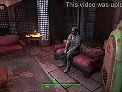 Fallout 4: Power Armor Brunette Fucked in Game