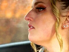 Charlie Teases Upskirt on Road Nearly Cumming While Driving
