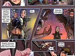 2 girls dominate 1 prince in wild hentai