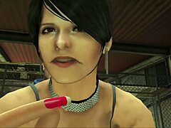 Cristina’s Alluring Fuck by Two Mechanics in Workshop