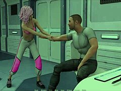through spacetime with huge cock bending over for doggystyle
