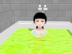 koko a strips everything in the bath for you 😊