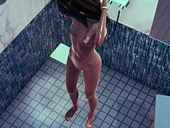 3D Shower Sparks Seductive Cartoon