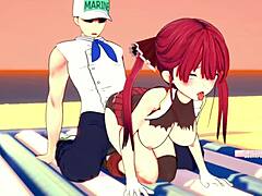 Marine’s Hot Cartoon Beach Fuck