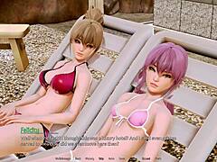 harem hotel scene with anime thrills at night